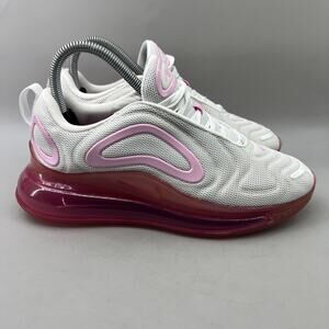 Nike Air Max 720 Running Shoes Women Size 7.5 White Pink Mesh Comfort Sneakers
